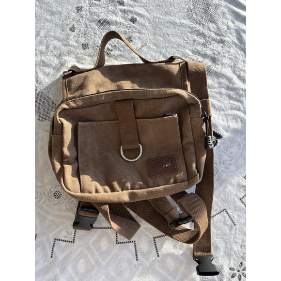 One Tigris Dog M / L‎ Backpack Harness Vest with Saddlebag Pouches Brown Canvas - Picture 6 of 14